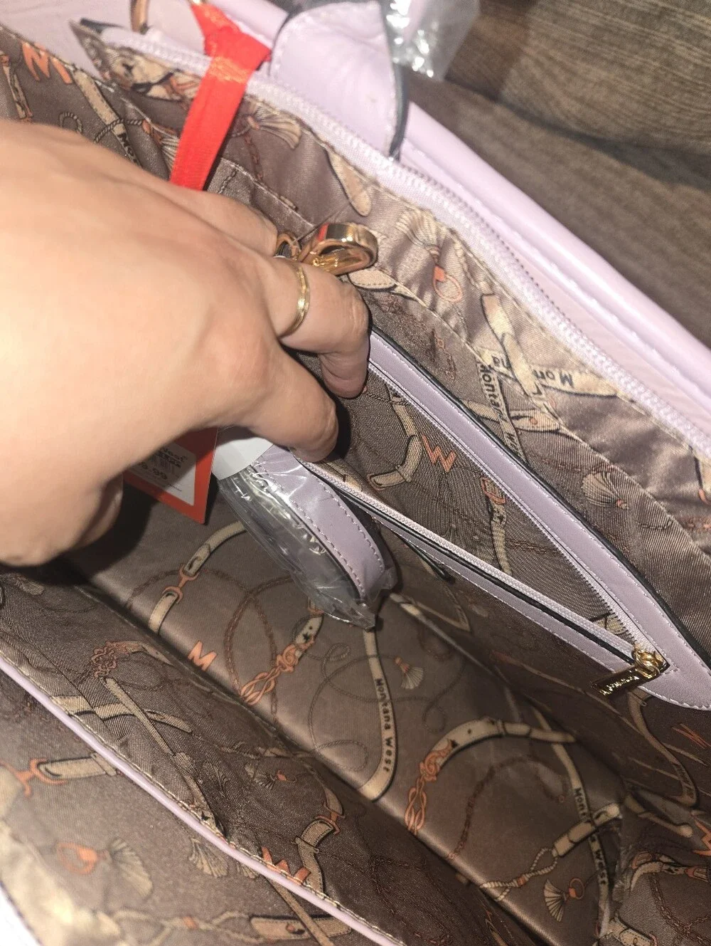 Montana West Quilted Satchel in Light Lavender